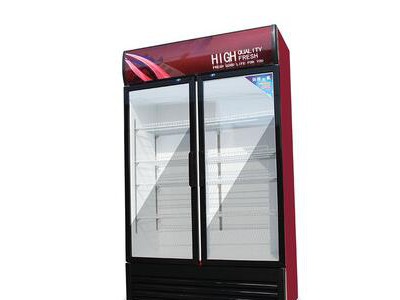 Hotel fridge glass door display cabinet