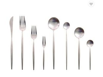 rose gold pink golden rainbow color cutlery small MOQ