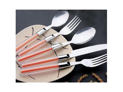 Eco Friendly Plastic Handle Cutlery Set Knife Fork And Spoon