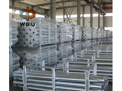 WBQ steel ground screw pile with flange plate