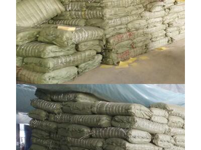 sell green pp woven rubbish bags for 50kg building waste size 50x90cm