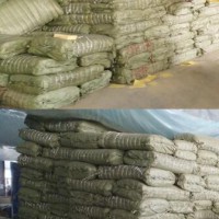 sell green pp woven rubbish bags for 50kg building waste size 50x90cm