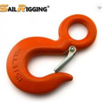 Red S320 Drop Forged Alloy Steel Lifting eye steel hook