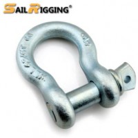 Drop forged galvanized US type screw pin anchor shackle