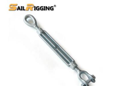 China High Strength Galvanized Carbon Steel Drop Forged US Type Wire Rope Turnbuckle