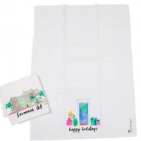 HY Plain White Tea Towel Custom Hotel Wholesale