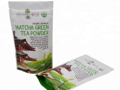 ISO9001 Laminated Material Doypack Matcha Green Tea Powder Pouch