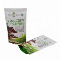 ISO9001 Laminated Material Doypack Matcha Green Tea Powder Pouch