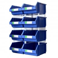 Parts storage plastic bin