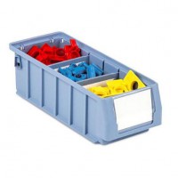 Plastic hardware organizer bin