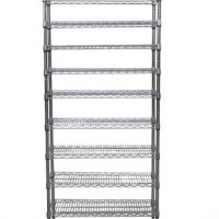 Wire shelving with bin units