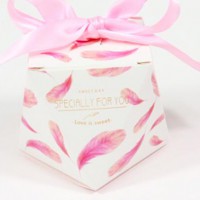 Wedding Candy Packaging Gift Box With Ribbon