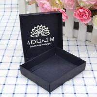 Logo personalised wedding souvenirs packing laser cut black present box