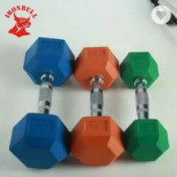 Wholesale Colour Rubber coated Hex Dumbbell