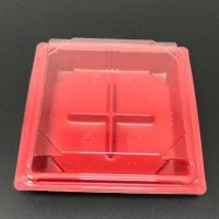 Factory supply custom disposable plastic black red plastic sushi box with lid