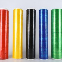 Plastic colored wrap stretch film
