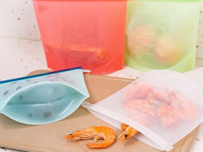 Food Preservation Kitchen Cooking Ziplock Seal Sandwich Reusable Silicone Food Storage Bag