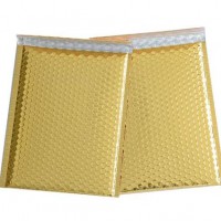 Factory Direct Metallic Foil Gold Bubble Mailers Plastic Poly Courier Envelopes Shipping