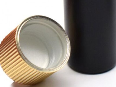 Child proof round glass tube with cork screw lids flat tube gold and silver lid label